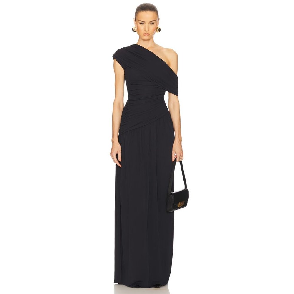 Helsa The Apolla Jersey Dress in Caviar Small New with Tags Womens